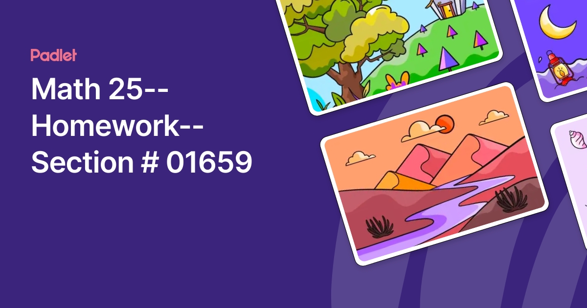 Math 25--Homework--Section # 01659