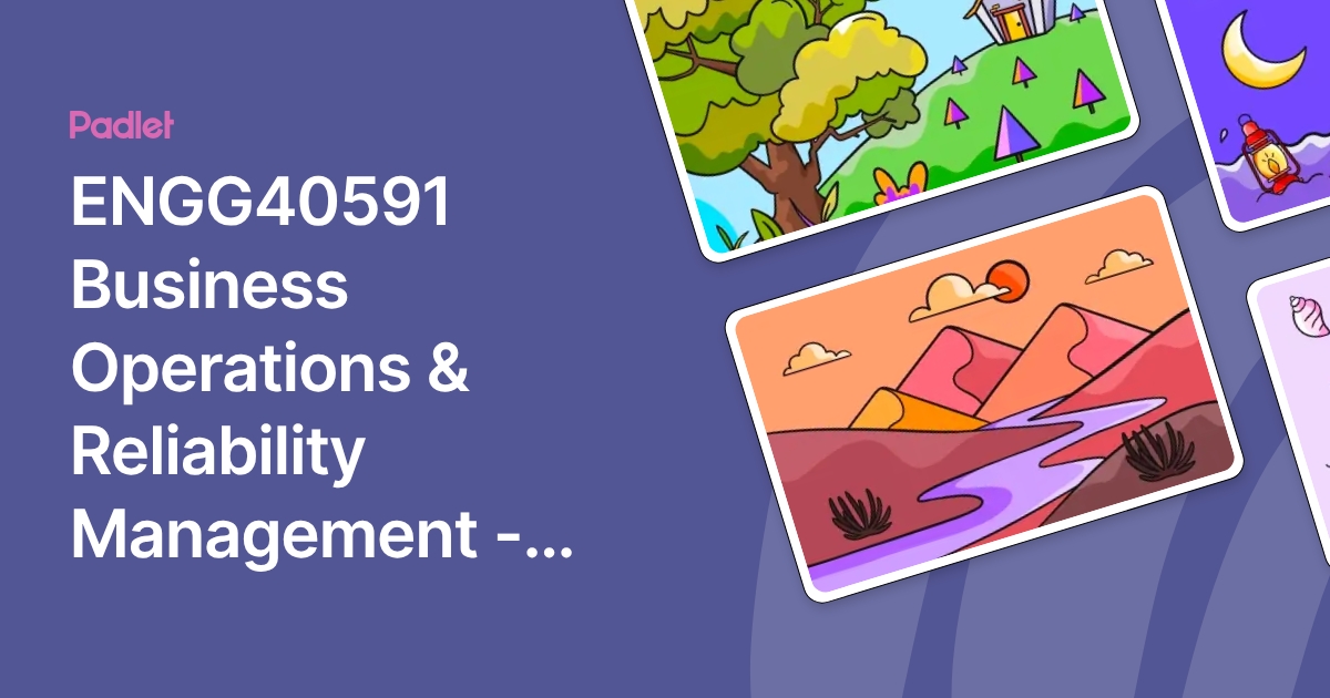 Reliability Management Board ENGG40591 Business Operations & Reliability Management - Activity 1 ...