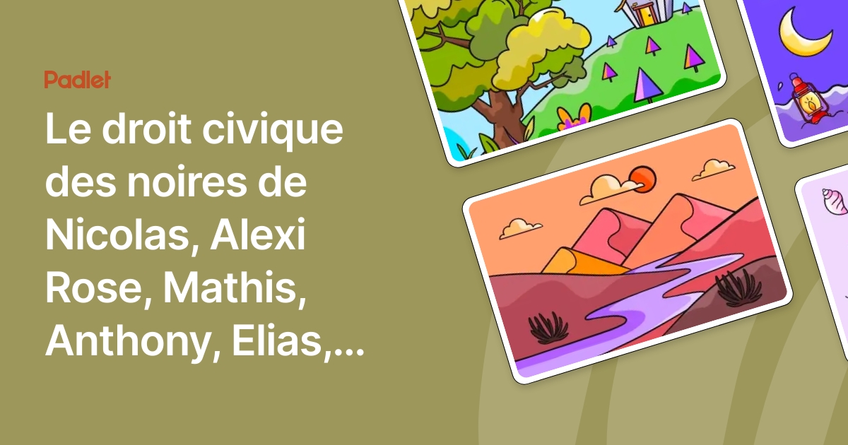 Le droit civique des noires de Nicolas, Alexi Rose, Mathis, Anthony ...