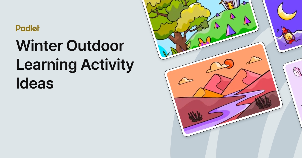 Winter Outdoor Learning Activity Ideas