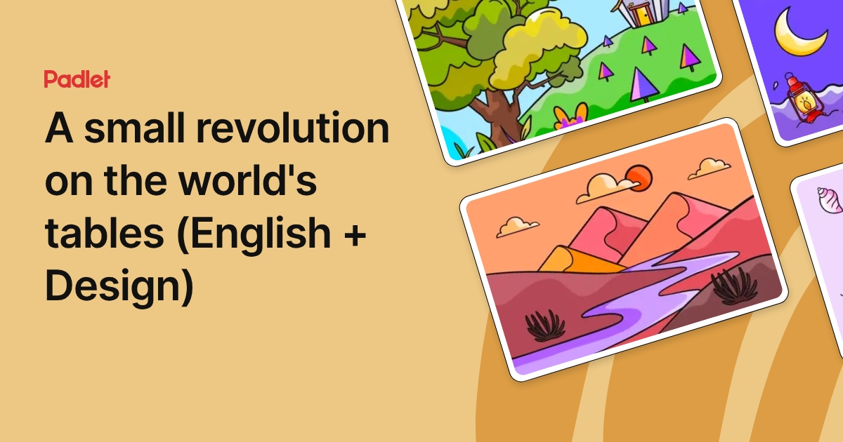 A small revolution on the world's tables (English + Design)