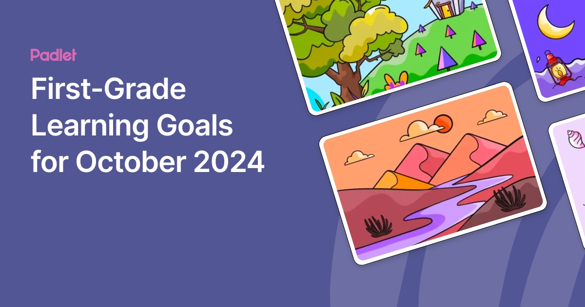 First Grade Learning Goals For October 2024 First grade learning goals for october 2024