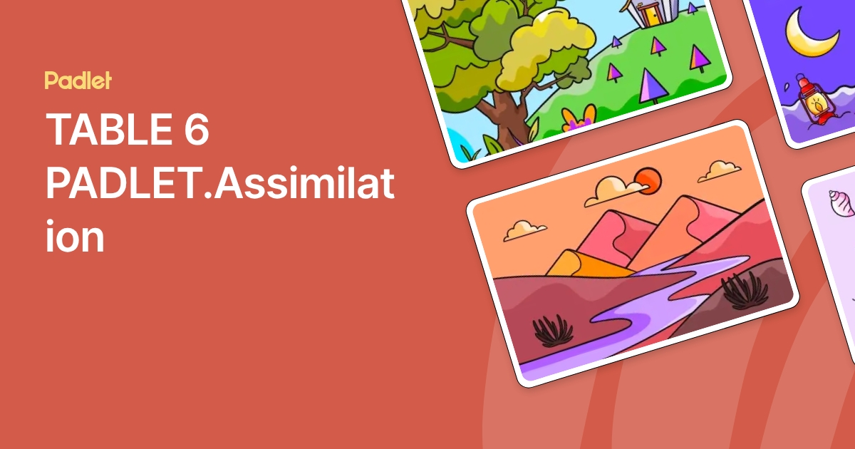 TABLE 6 PADLET.Assimilation