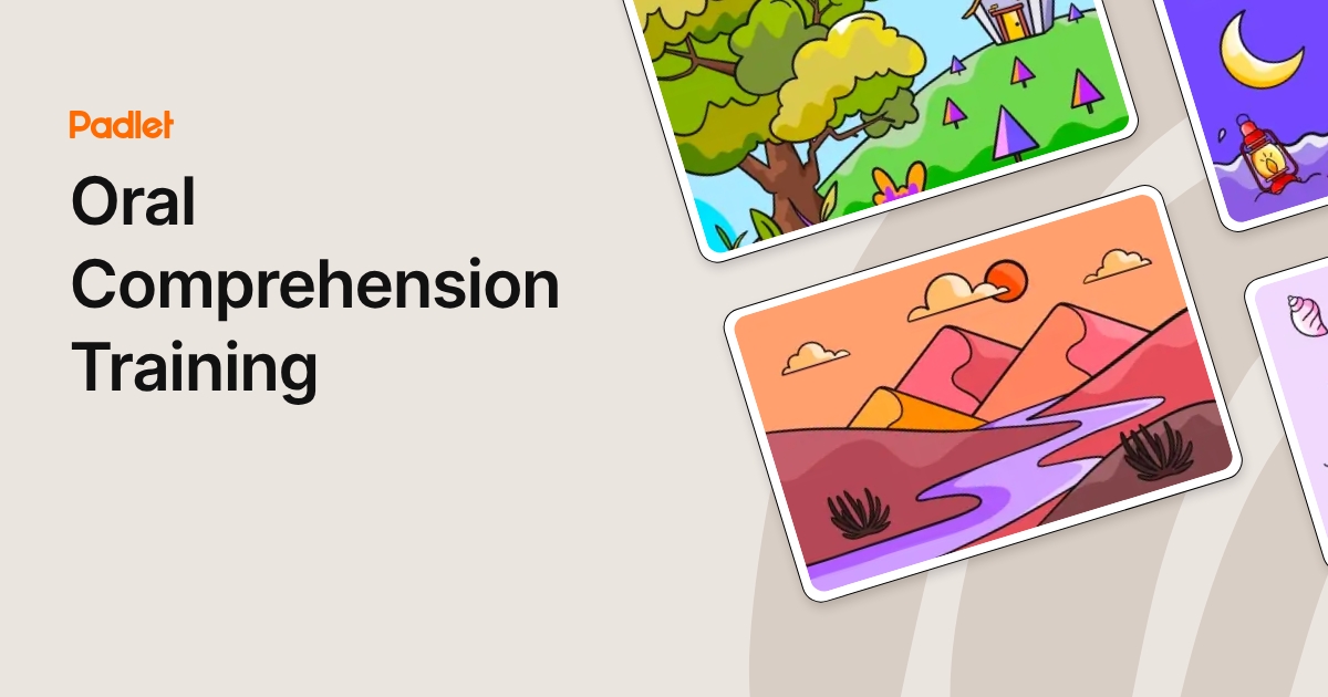 Comprehension Training Set Oral Comprehension Training