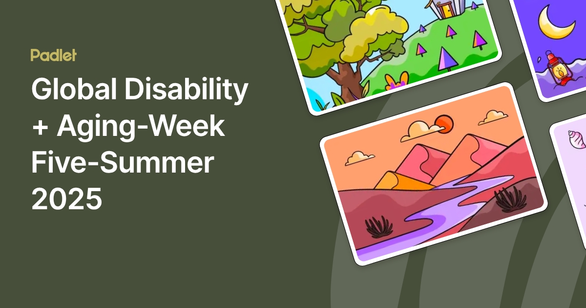 Global Disability + Aging-Week Five-Summer 2025