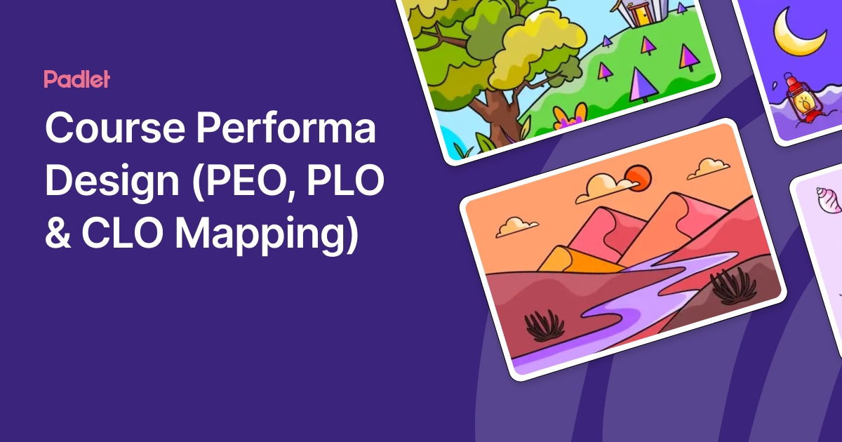 Course Performa Design (PEO, PLO & CLO Mapping)