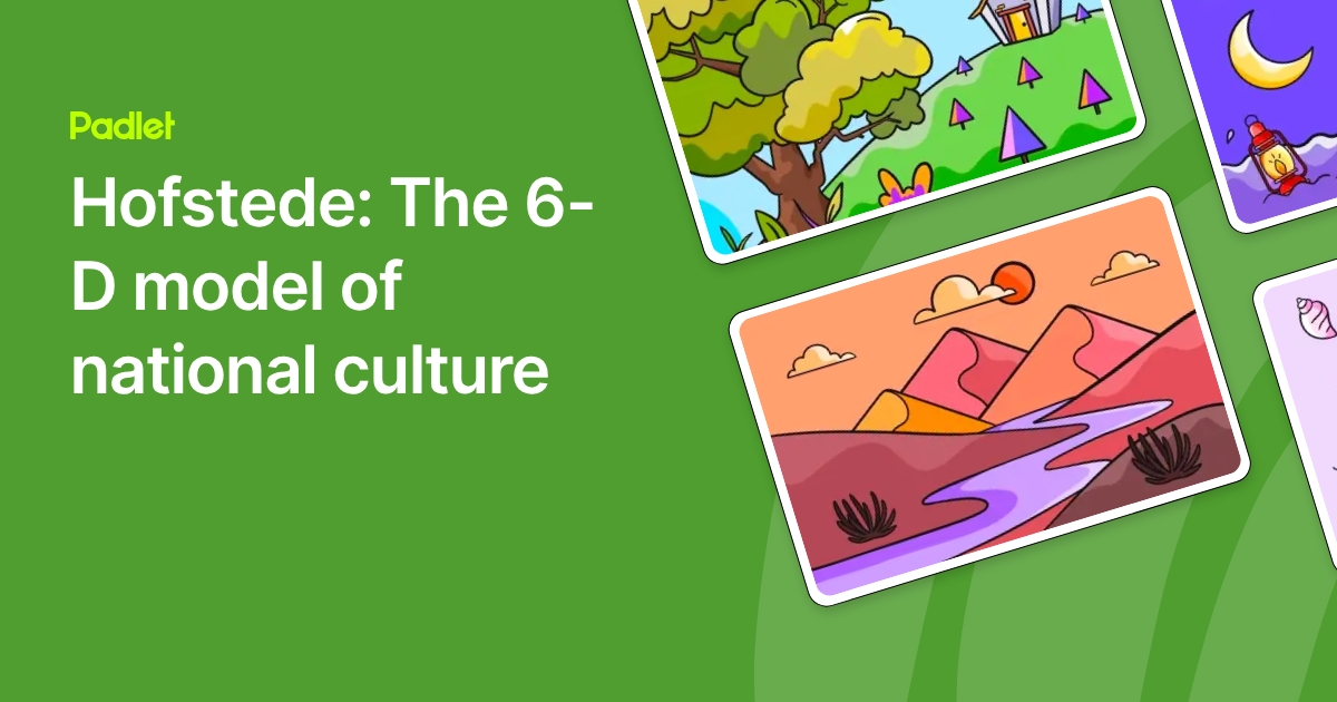 Hofstede: The 6-D model of national culture