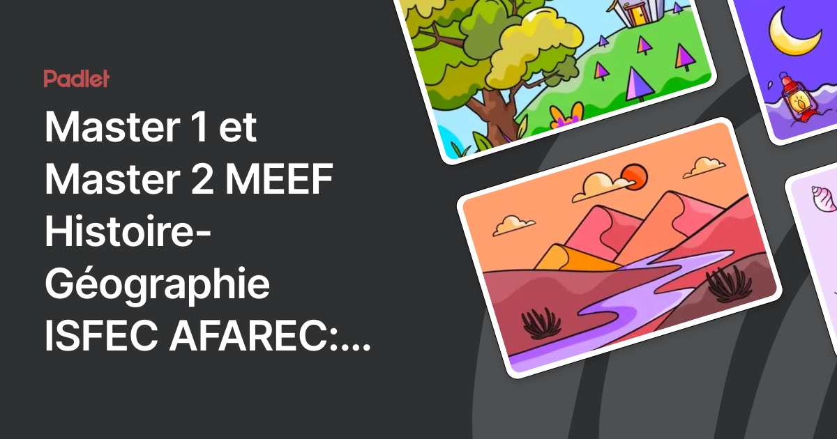 Master 1 et Master 2 MEEF Histoire-Géographie ISFEC AFAREC: documents