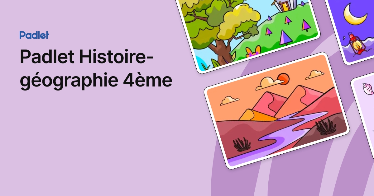 Padlet Histoire-géographie 4ème