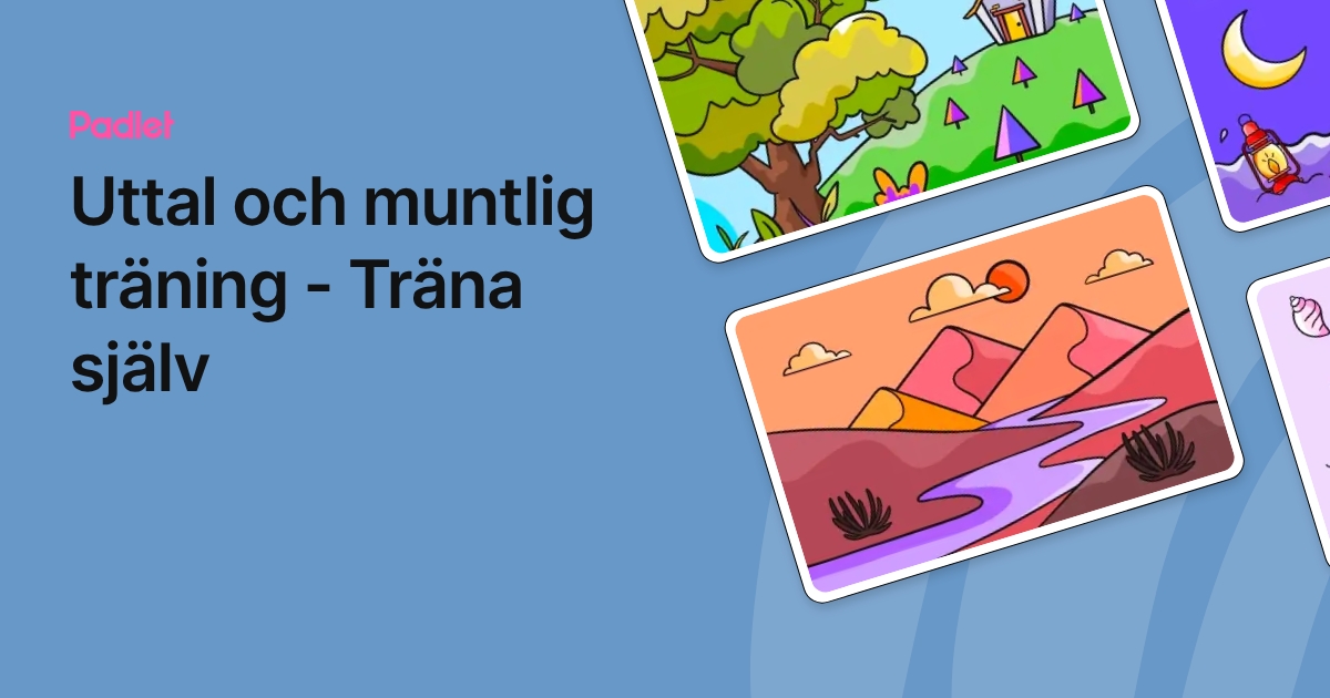 Uttal och muntlig träning