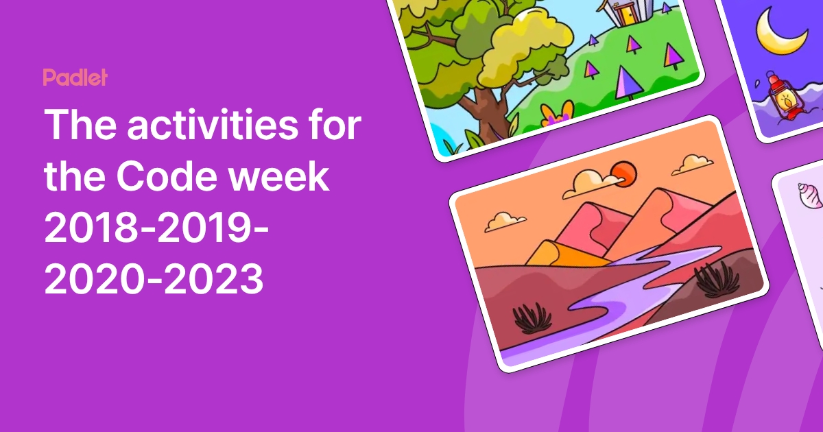 Code Week Task The activities for the Code week 2018-2019- 2020-2023