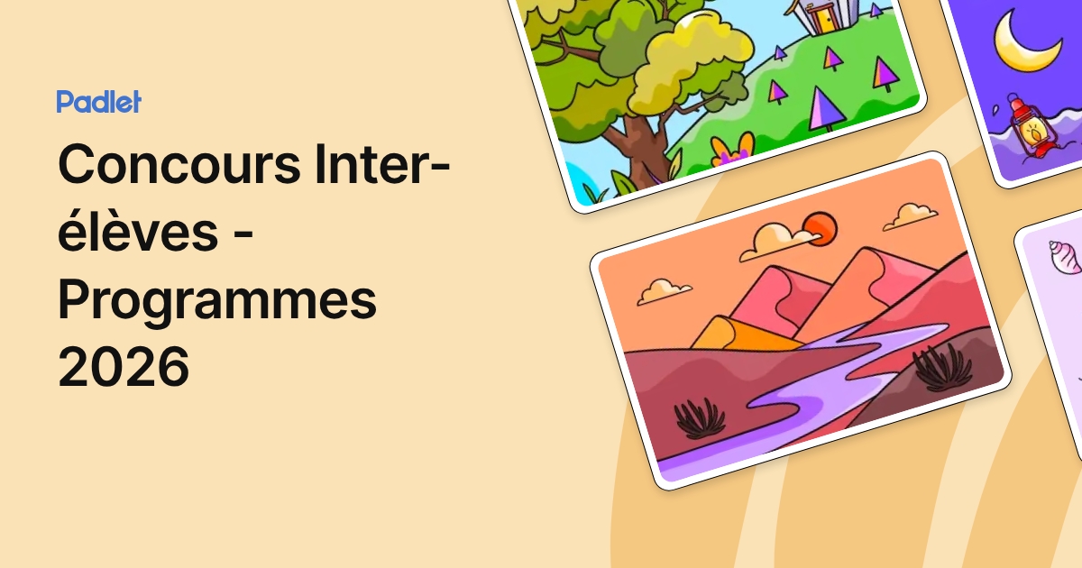 Concours Inter-élèves - Programmes 2026