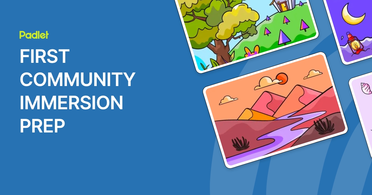 FIRST COMMUNITY IMMERSION PREP