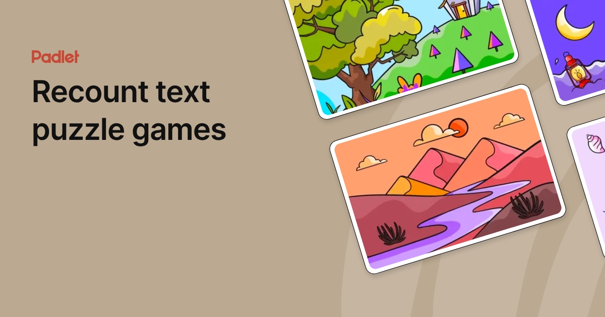 Recount text puzzle games