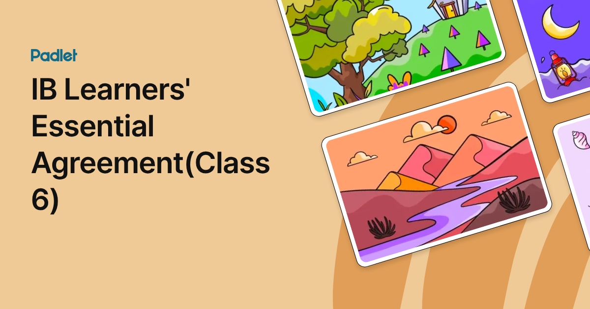 IB Learners' Essential Agreement(Class 6)