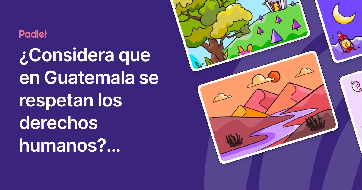 ¿Considera que en Guatemala se respetan los derechos humanos? Indique