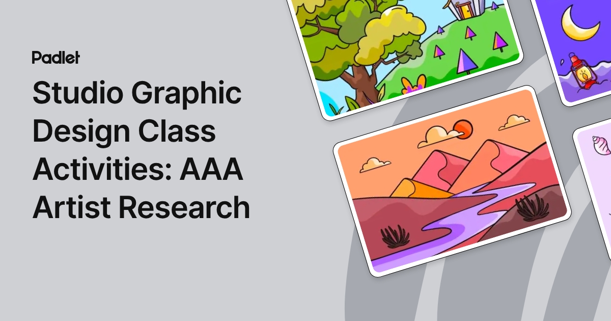Studio Graphic Design Class Activities: AAA Artist Research