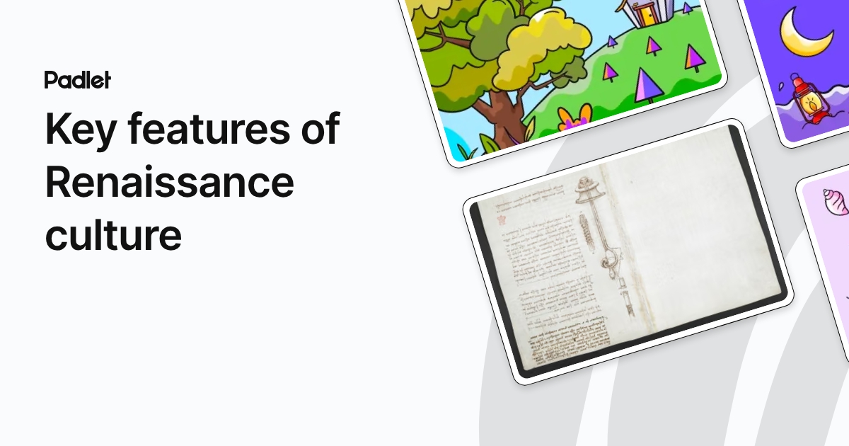 Key features of Renaissance culture