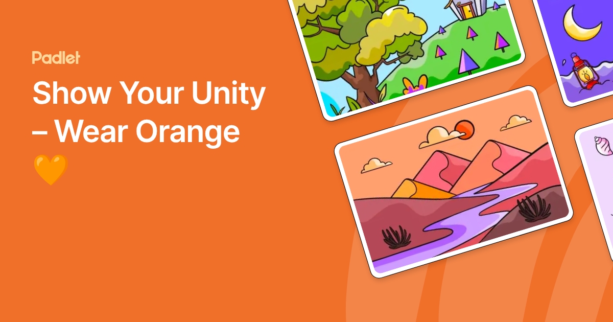 Show Your Unity – Wear Orange 🧡
