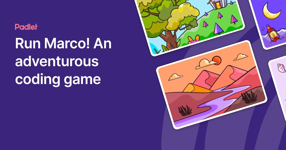 Coding Running Mames Run Marco! An adventurous coding game
