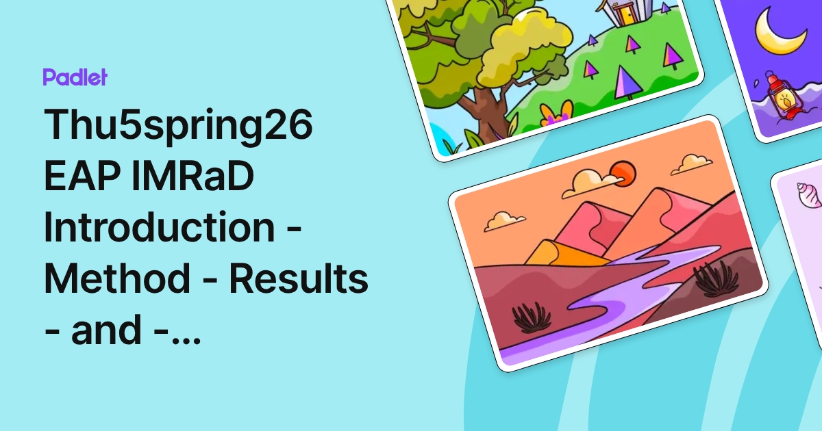 Thu5spring26 EAP IMRaD Introduction - Method - Results - and - Discussion.