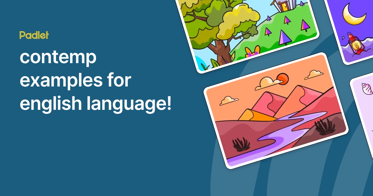 contemp examples for english language!