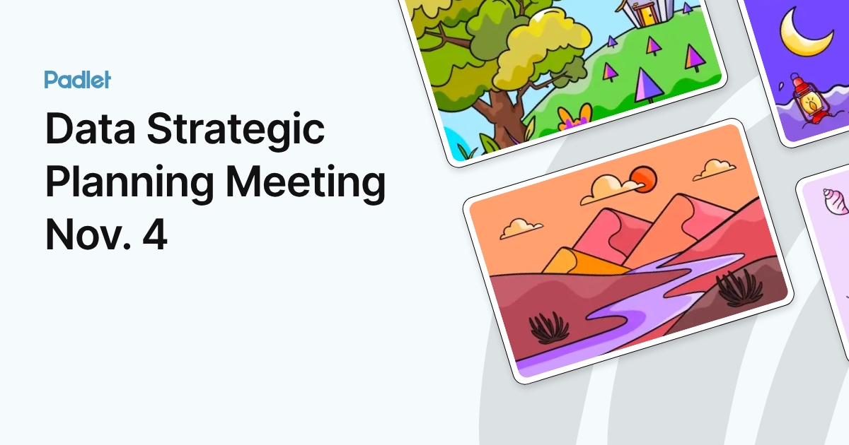 Data Strategic Planning Meeting Nov. 4