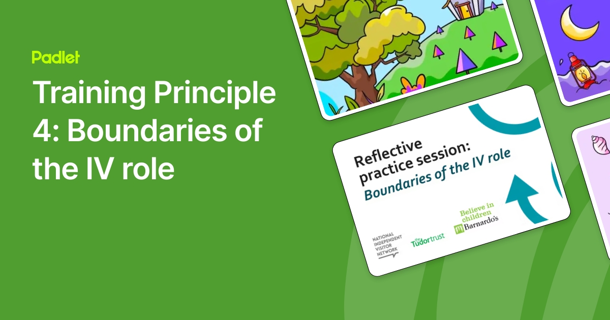 Training Principle 4 Boundaries of the IV role