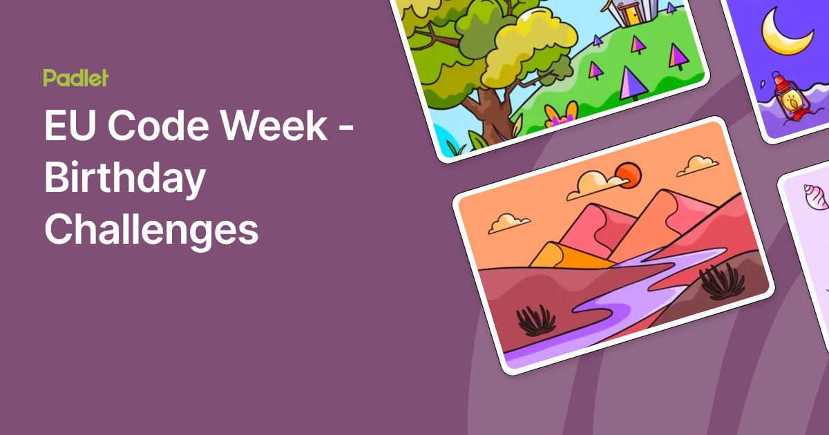 Code Week Map Challenges EU Code Week - Birthday Challenges
