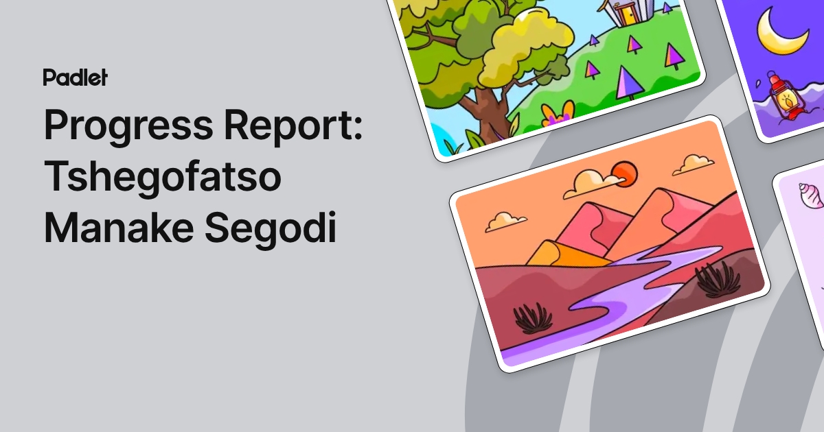 Progress Report: Tshegofatso Manake Segodi