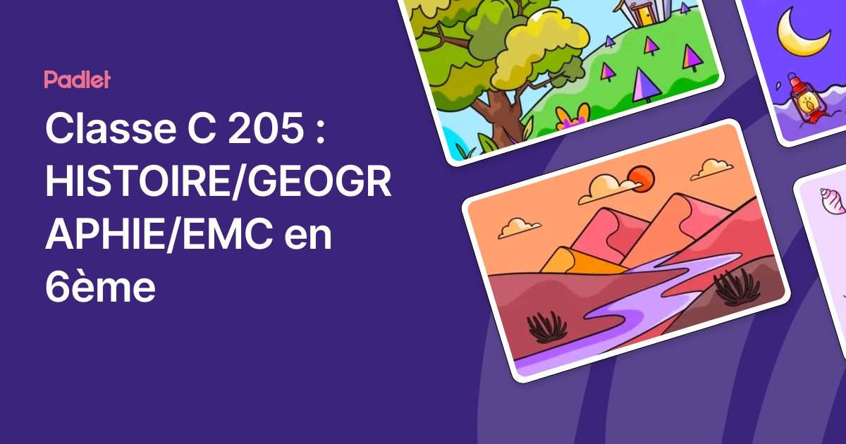 Classe C 205 : HISTOIRE/GEOGRAPHIE/EMC en 6ème