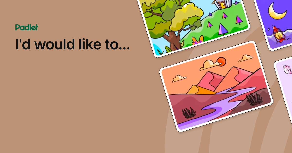 I'd would like to...