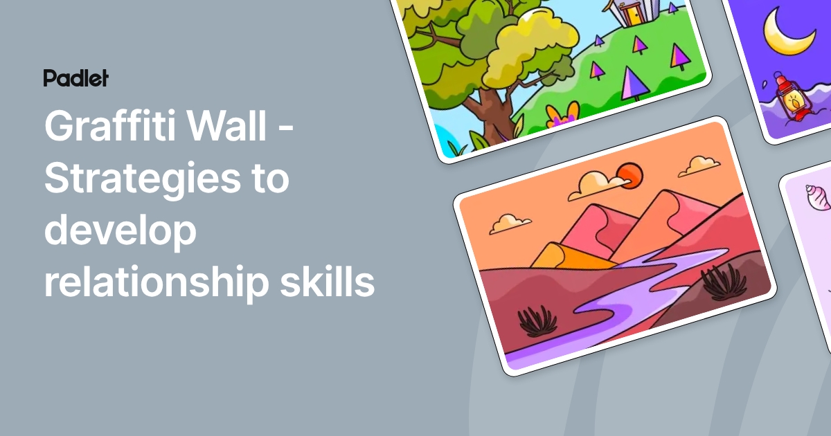 Graffiti Learning Strategy Graffiti Wall - Strategies to develop social skills