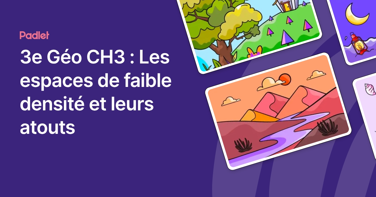 3e Géo CH3 : Les espaces de faible densité et leurs atouts
