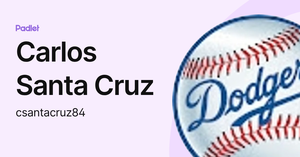 Carlos Santa Cruz (csantacruz84) profile | Padlet