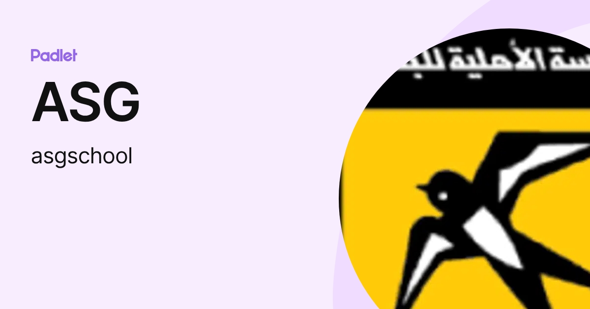 ASG (asgschool) profile | Padlet
