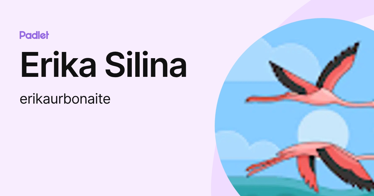 Erika Silina (erikaurbonaite) profile | Padlet