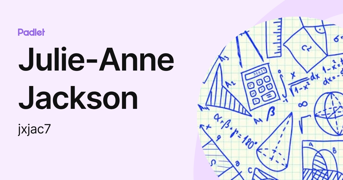 Julie-Anne Jackson (jxjac7) profile | Padlet