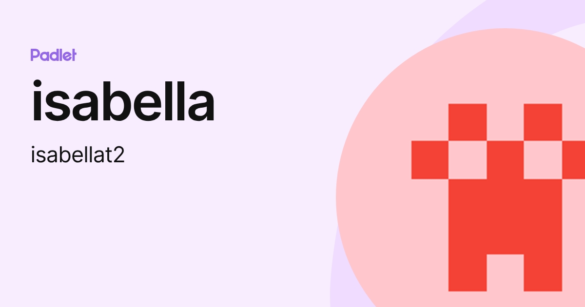 isabella (isabellat2) profile | Padlet