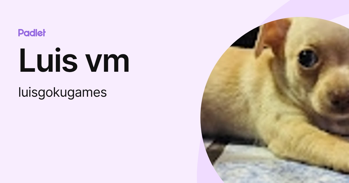 Luis vm (luisgokugames) profile | Padlet