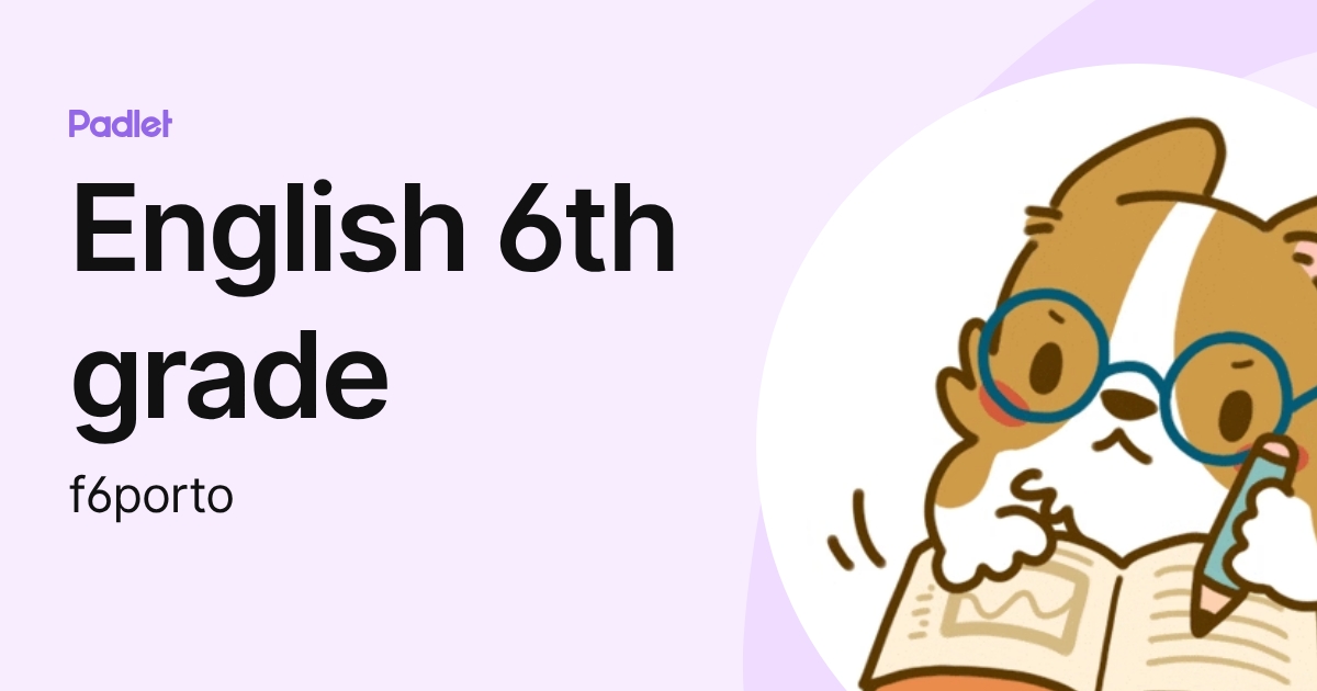 English 6th grade (f6porto) profile | Padlet