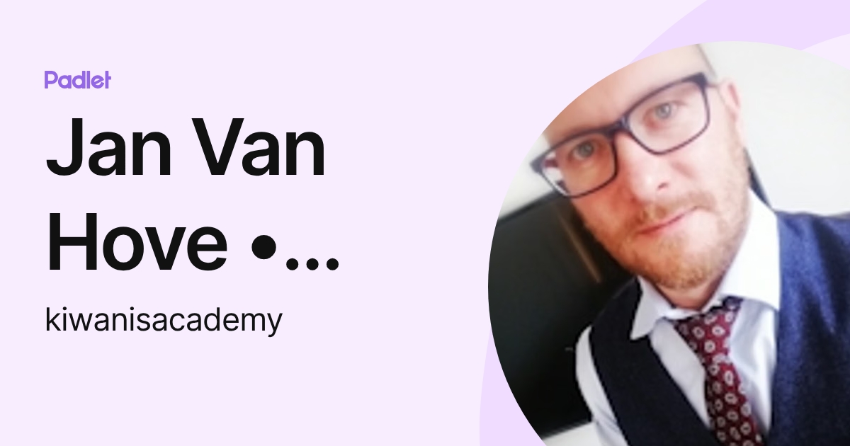 Jan Van Hove • Kiwanis Europe (kiwanisacademy) profile | Padlet