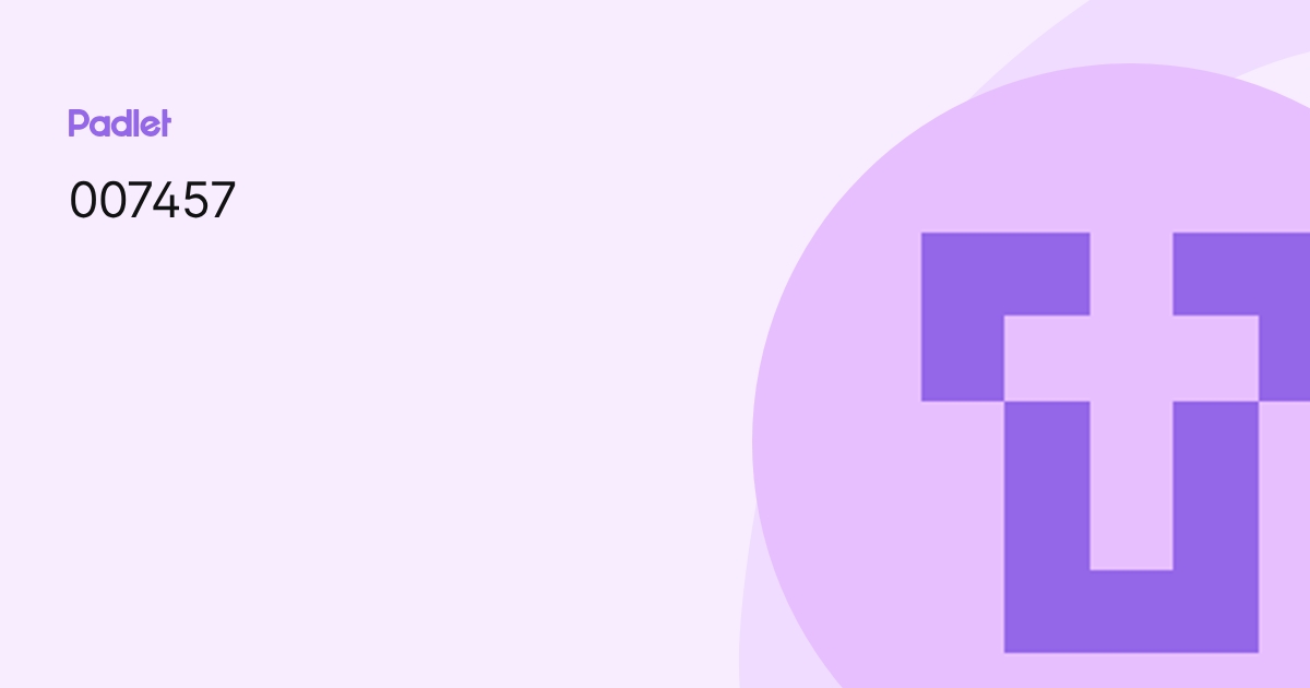 007457 profile | Padlet