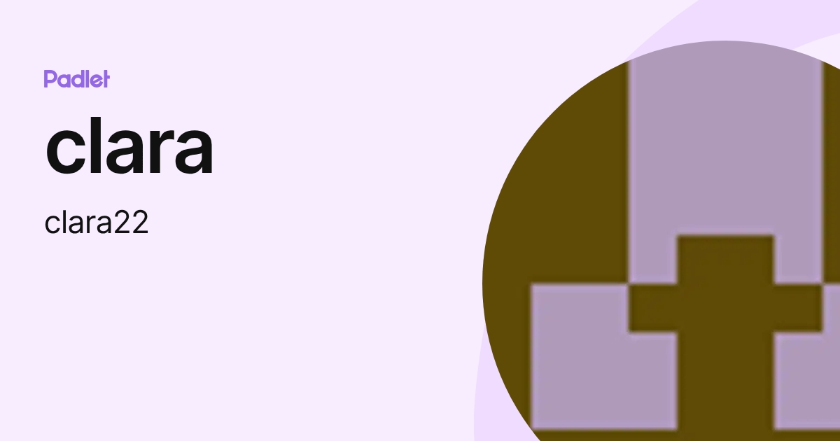 clara (clara22) profile | Padlet