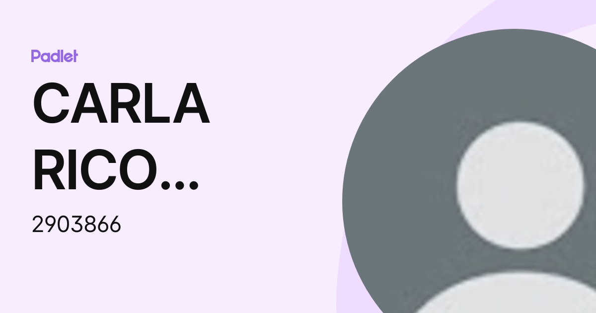CARLA RICO MARTÍNEZ (2903866) profile | Padlet