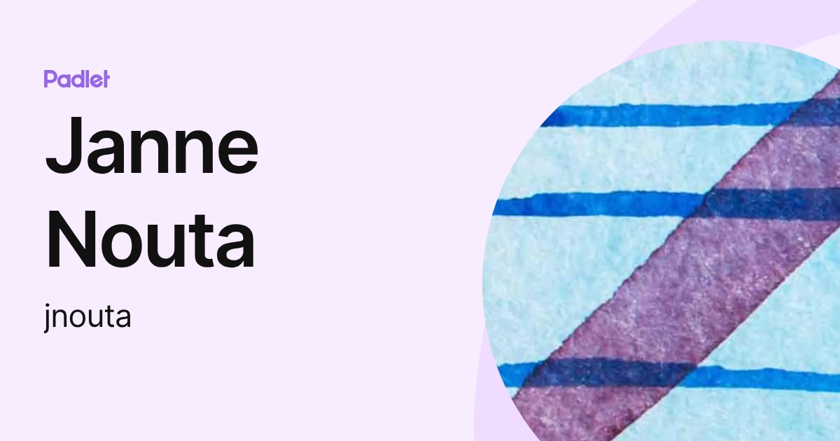 Janne Nouta (jnouta) profile | Padlet