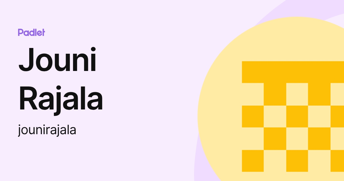 Jouni Rajala (jounirajala) profile | Padlet
