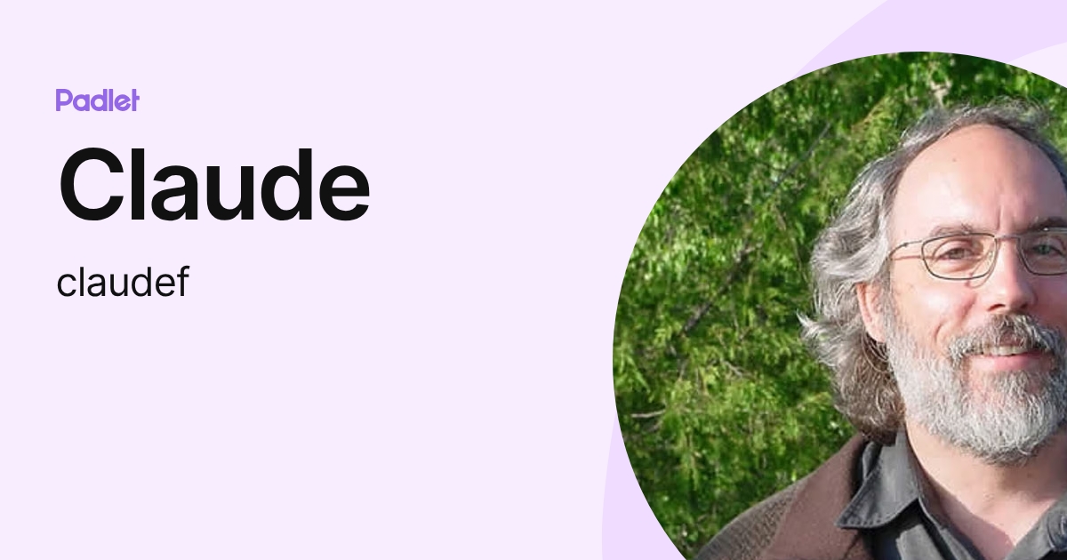 Profil de Claude (claudef) | Padlet