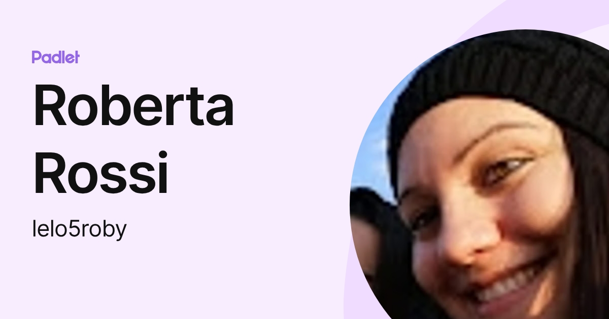 Roberta Rossi (lelo5roby) profile | Padlet