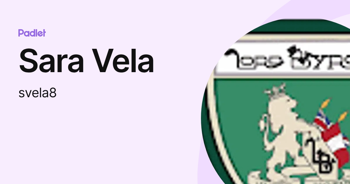 Sara Vela (svela8) profile | Padlet